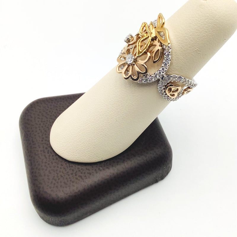 #10142292 BUTTERFLY AND FLOWER DIAMOND RING