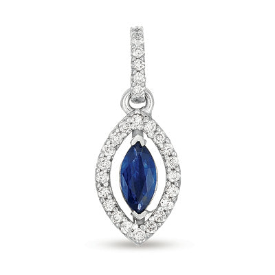 Sapphire & Diamond Pendant - P3097-SWG