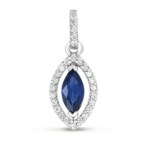 Sapphire & Diamond Pendant - P3098-SWG