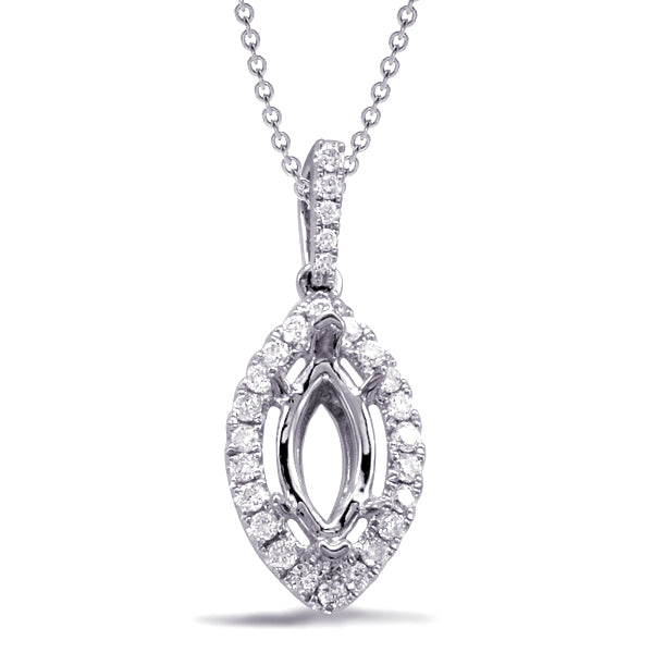 Diamond Pendant For 8x4mm Marquise Cente - P3229-8X4MWG