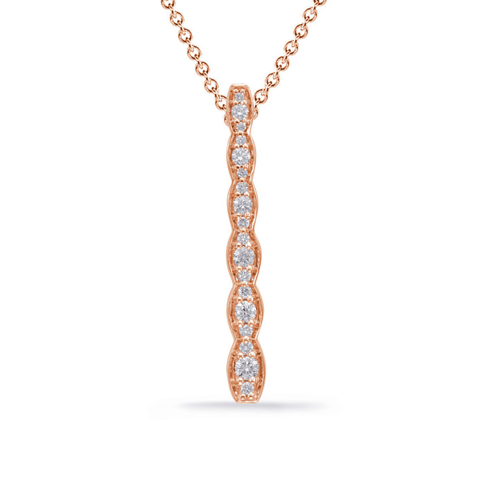 Rose Gold Diamond Pendant - P3314RG