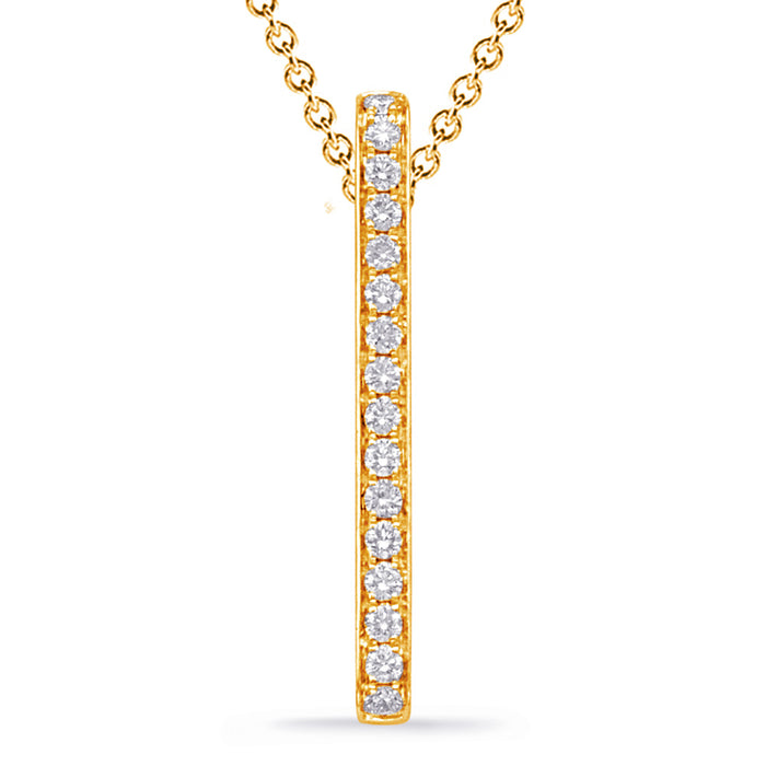 Yellow Gold Diamond Pendant - P3317YG