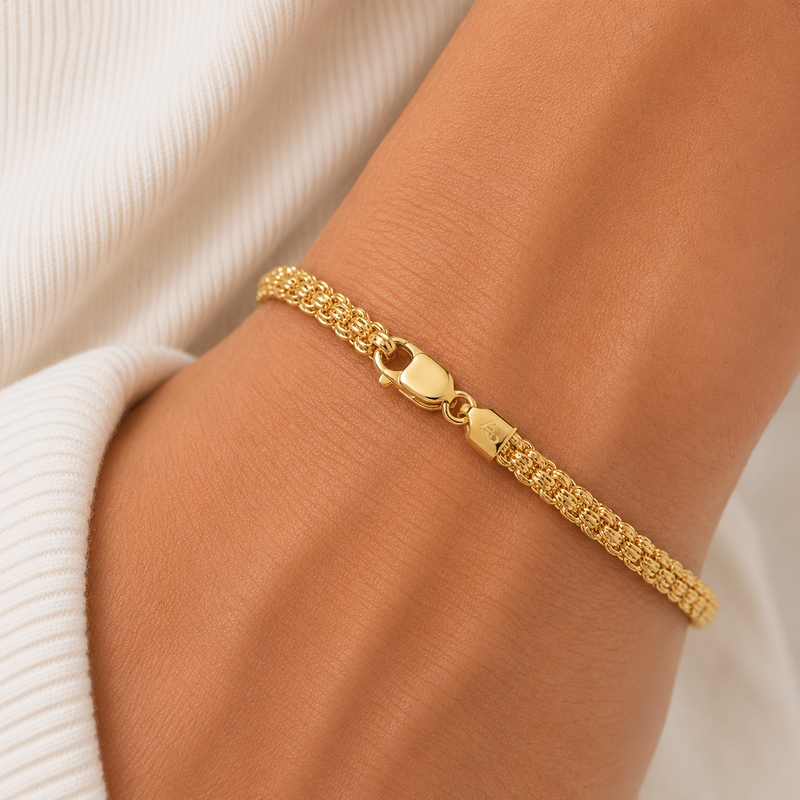 10Kt Ice Link Bracelet