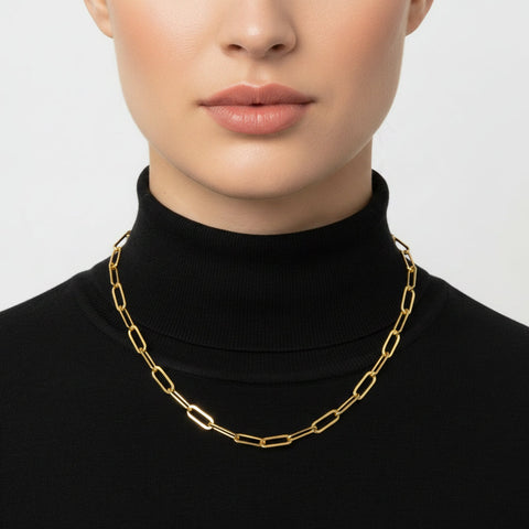 10Kt Paperclip Link Chains