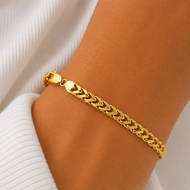 10Kt Hollow Franco Bracelet