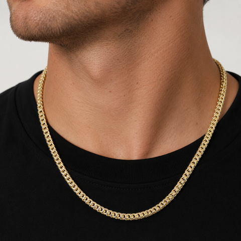 10Kt 2-Tone Pave Franco Chains