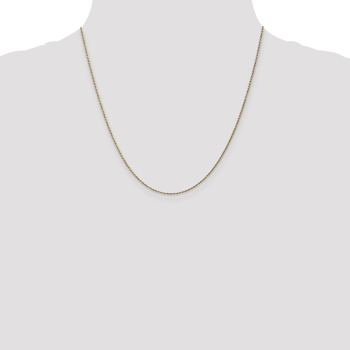 14k 1.15mm Diamond Cut Machine-made Rope Chain-010L-20