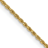 14k 1.15mm D/C Machine-made Rope Chain-010L-22