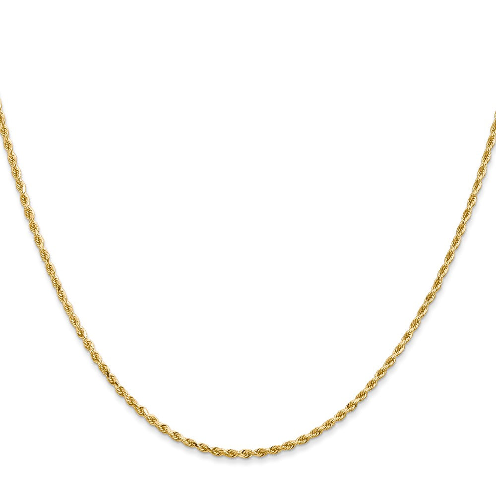 14K 28 inch 1.5mm Diamond-cut Rope with Lobster Clasp Chain-012L-28