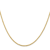 14K 26 inch 1.5mm Diamond-cut Rope with Lobster Clasp Chain-012L-26