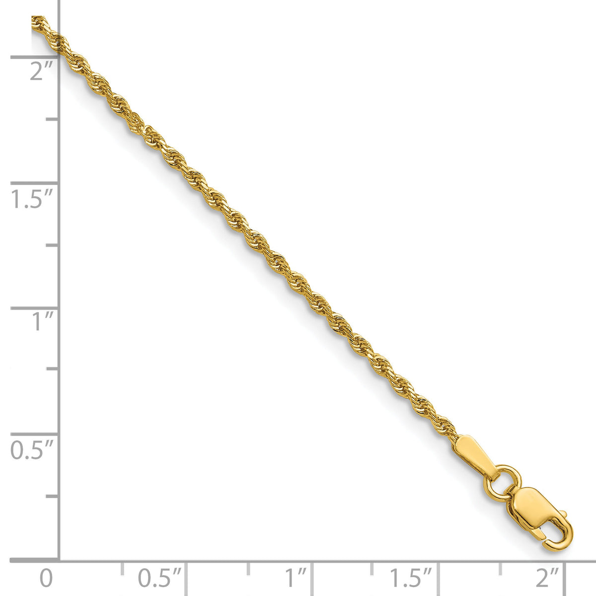 14k 1.50mm D/C Rope with Lobster Clasp Chain-012L-26