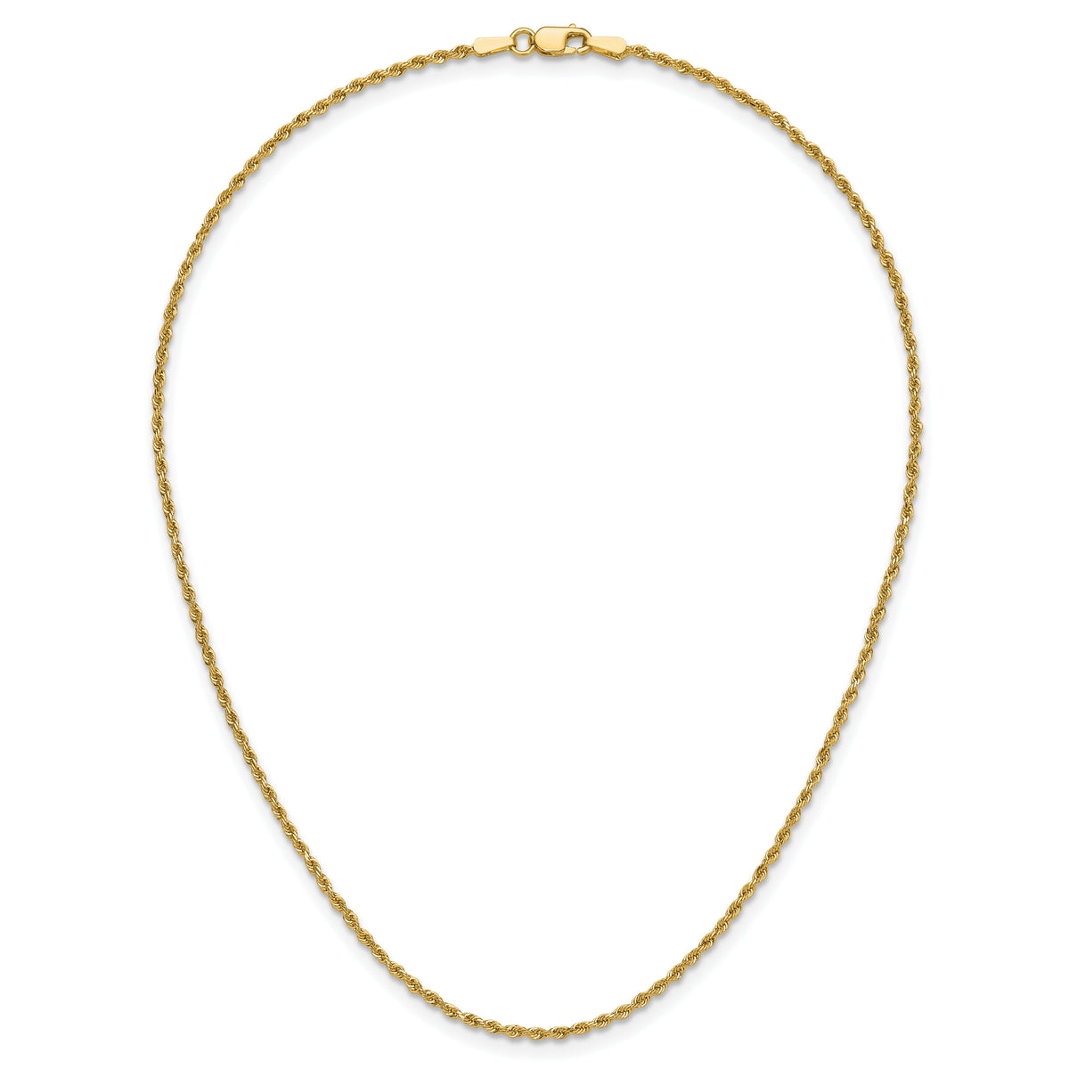 14k 1.50mm D/C Rope with Lobster Clasp Chain-012L-14