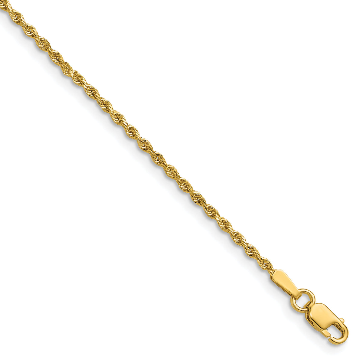 14k 1.50mm D/C Rope with Lobster Clasp Chain-012L-18