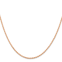 14k Rose Gold 1.50mm D/C Rope with Lobster Clasp Chain-012R-30