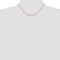14k Rose Gold 1.50mm D/C Rope with Lobster Clasp Chain-012R-16