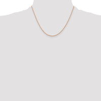 14K Rose Gold 18 inch 1.5mm Diamond-cut Rope with Lobster Clasp Chain-012R-18