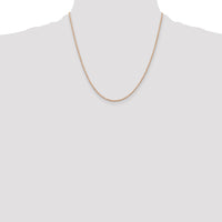 14k Rose Gold 1.50mm D/C Rope with Lobster Clasp Chain-012R-20