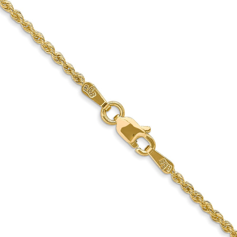 14K 30 inch 1.5mm Regular Rope with Lobster Clasp Chain-012S-30