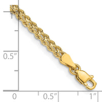 14k 3.0mm Wide Double Strand Rope Bracelet-012S2-7