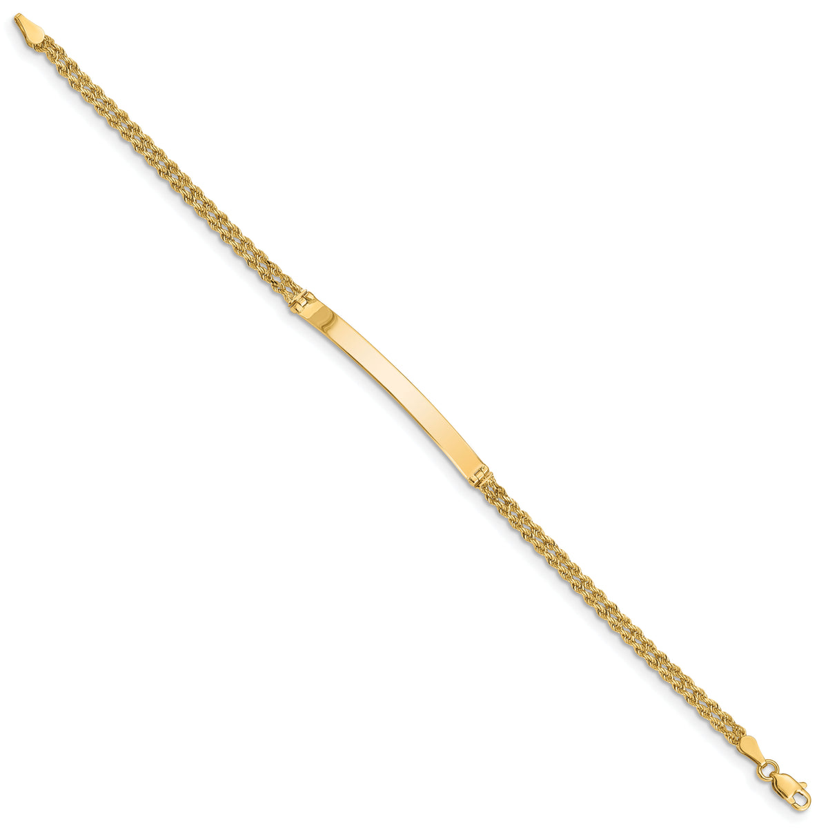 14k Two Strand Rope ID Bracelet-012SD-7