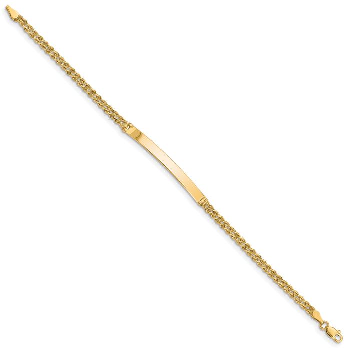 14k Two Strand Rope ID Bracelet-012SD-8