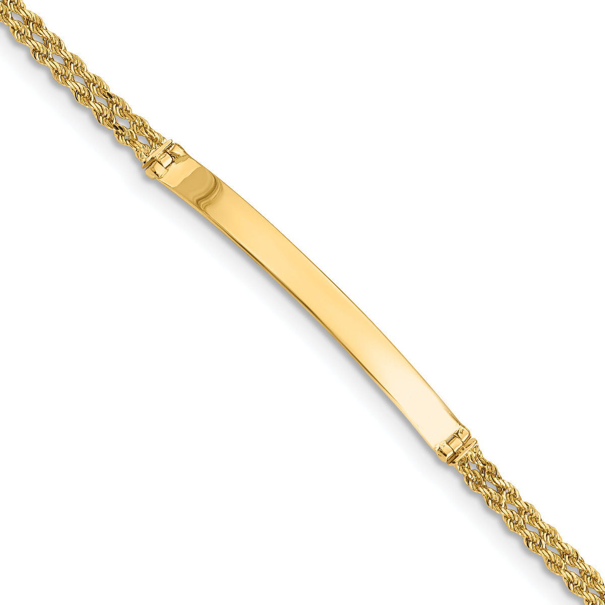 14k Two Strand Rope ID Bracelet-012SD-7