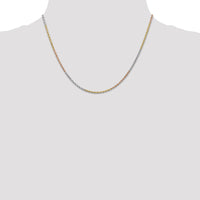 14k Tri-Color 1.5mm D/C Rope Chain-012TC-18