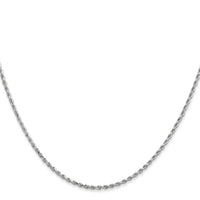 10k White Gold 1.5mm Diamond-cut Rope Chain-10K012W-16