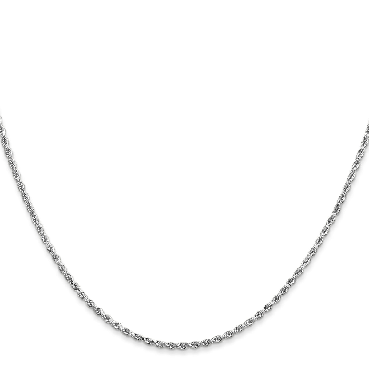 10k White Gold 1.5mm Diamond-cut Rope Chain-10K012W-20