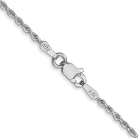 14k White Gold 1.5mm D/C Rope with Lobster Clasp Chain-012W-20