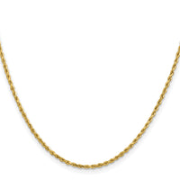 14k 1.8mm Lightweight D/C Rope with Lobster Clasp Chain-014HL-16