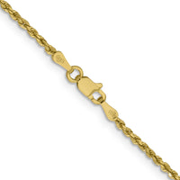14k 1.8mm Lightweight D/C Rope with Lobster Clasp Chain-014HL-18