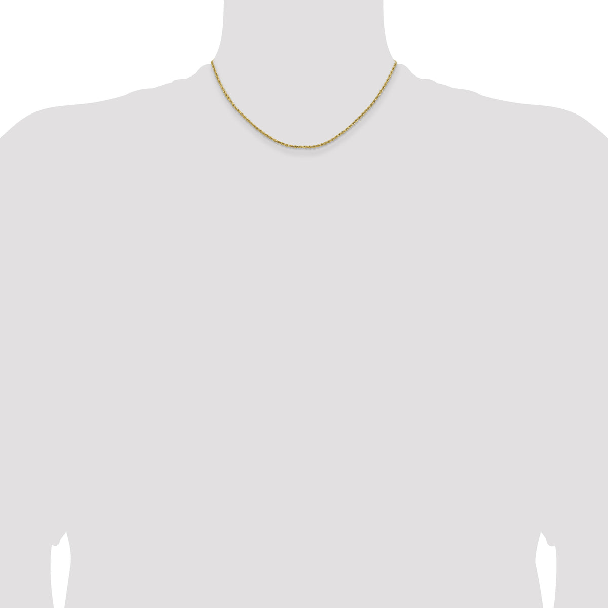 14k 1.8mm Lightweight D/C Rope with Lobster Clasp Chain-014HL-16