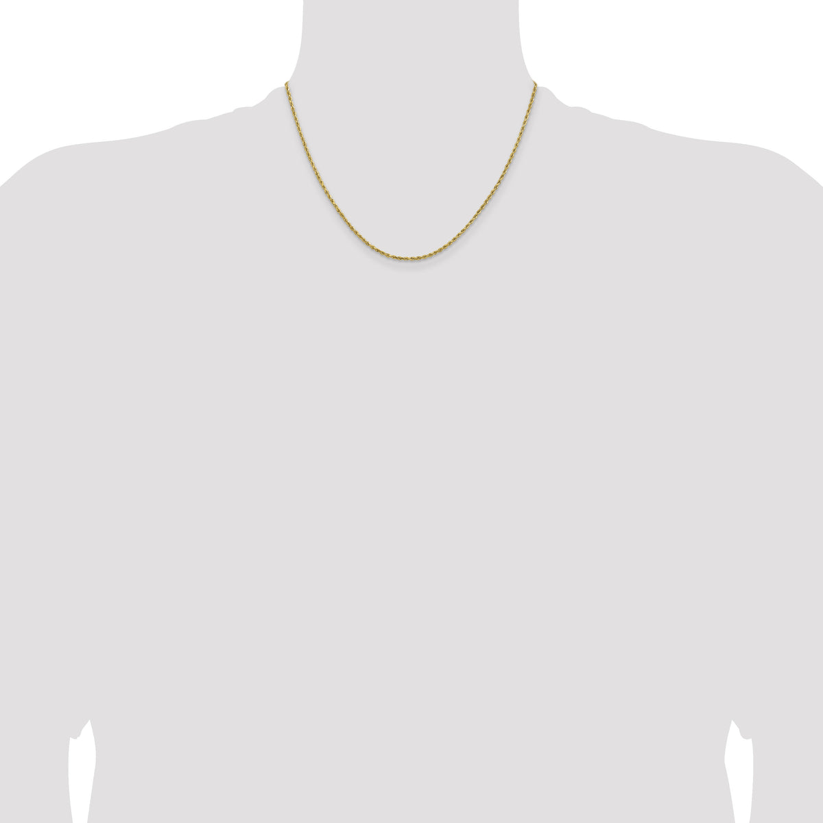14k 1.8mm Lightweight D/C Rope with Lobster Clasp Chain-014HL-18