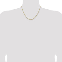 14k 1.8mm Lightweight D/C Rope with Lobster Clasp Chain-014HL-18