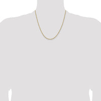 14k 1.8mm Lightweight D/C Rope with Lobster Clasp Chain-014HL-20