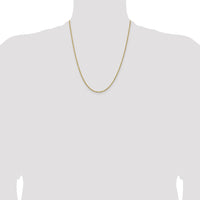 14k 1.8mm Lightweight D/C Rope with Lobster Clasp Chain-014HL-22