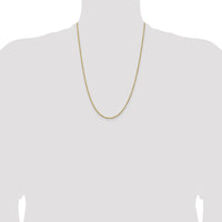 14k 1.8mm Lightweight D/C Rope with Lobster Clasp Chain-014HL-24