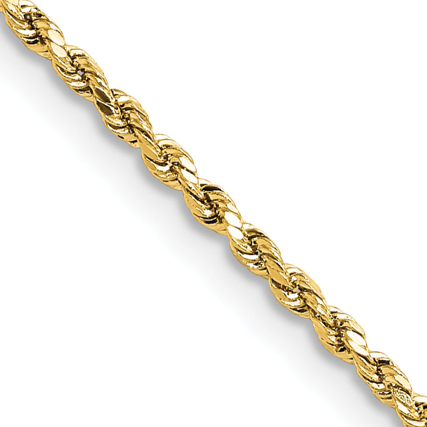14k 1.8mm Lightweight D/C Rope with Lobster Clasp Chain-014HL-16