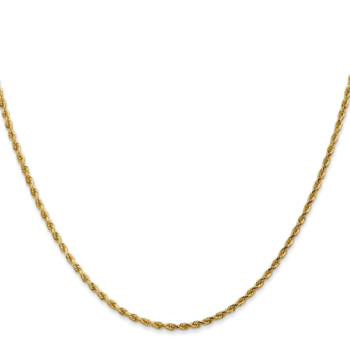 14K 22 inch 1.75mm Diamond-cut Rope with Lobster Clasp Chain-014L-22