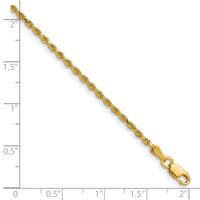 14k 1.75mm D/C Rope with Lobster Clasp Chain-014L-24