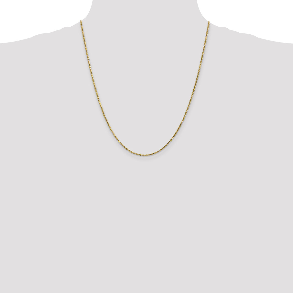 14k 1.75mm D/C Rope with Lobster Clasp Chain-014L-22