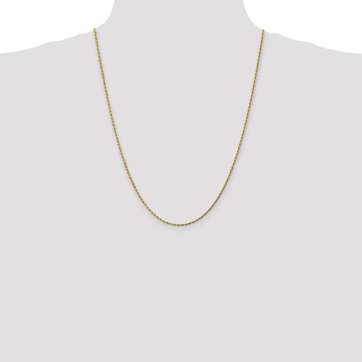 14k 1.75mm D/C Rope with Lobster Clasp Chain-014L-24