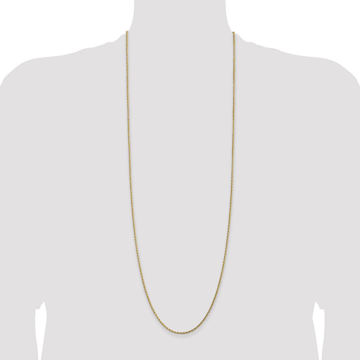 14k 1.75mm D/C Rope with Lobster Clasp Chain-014L-36