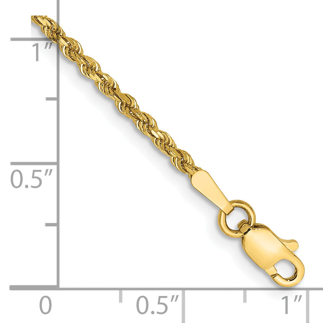 14k 1.75mm D/C Rope with Lobster Clasp Chain-014L-6