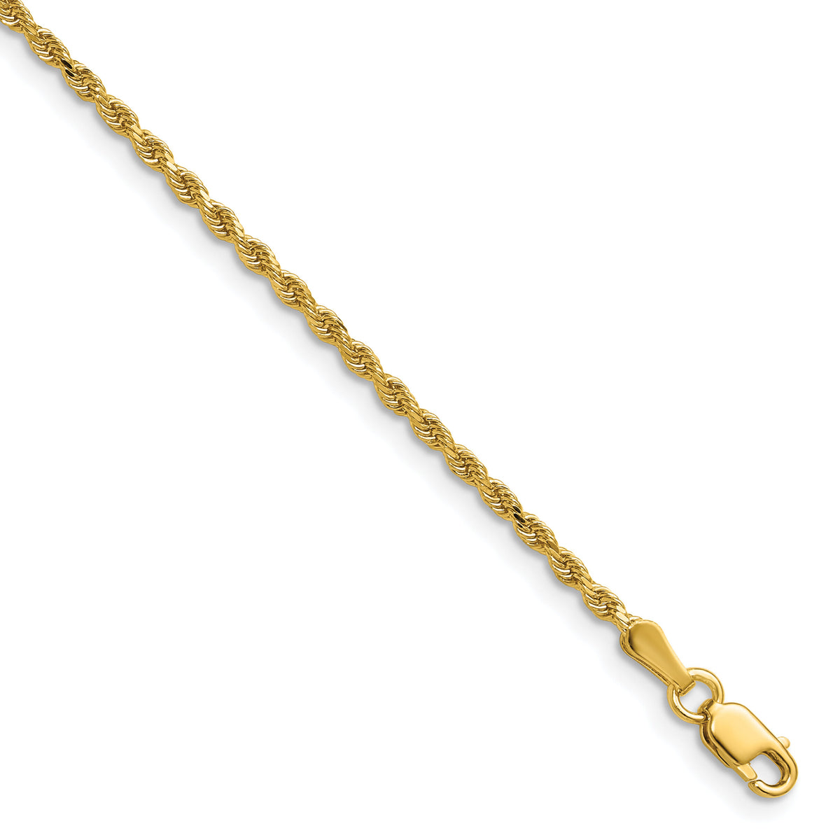 14k 1.75mm D/C Rope with Lobster Clasp Chain-014L-36