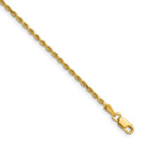 14k 1.75mm D/C Rope with Lobster Clasp Chain-014L-18