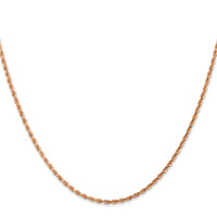 14K Rose Gold 24 inch 1.75mm Diamond-cut Rope with Lobster Clasp Chain-014R-24