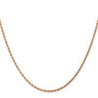 14k Rose Gold 1.75mm D/C Rope with Lobster Clasp Chain-014R-24