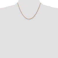 14k Rose Gold 1.75mm D/C Rope with Lobster Clasp Chain-014R-18